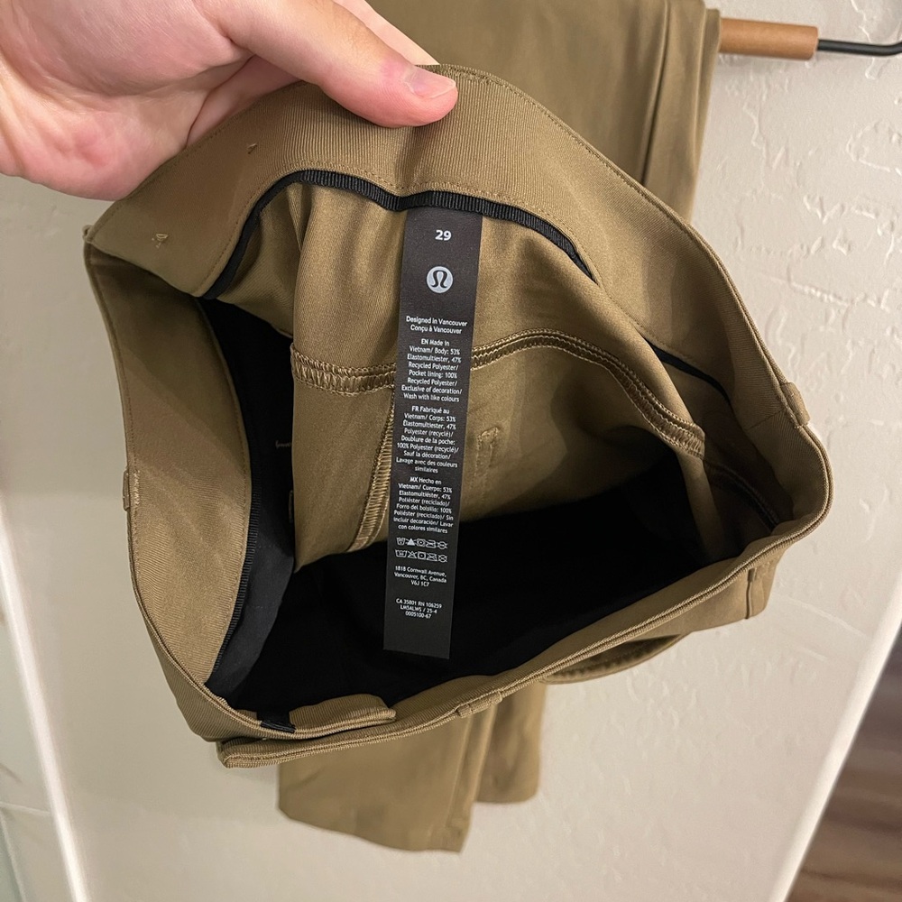Lululemon ABC Slim-Fit Trouser 32L Warpstreme (Size 29) - Picture 4 of 4